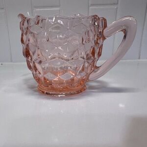 Jeanette Pink Depression Glass Windsor Creamer Vintage